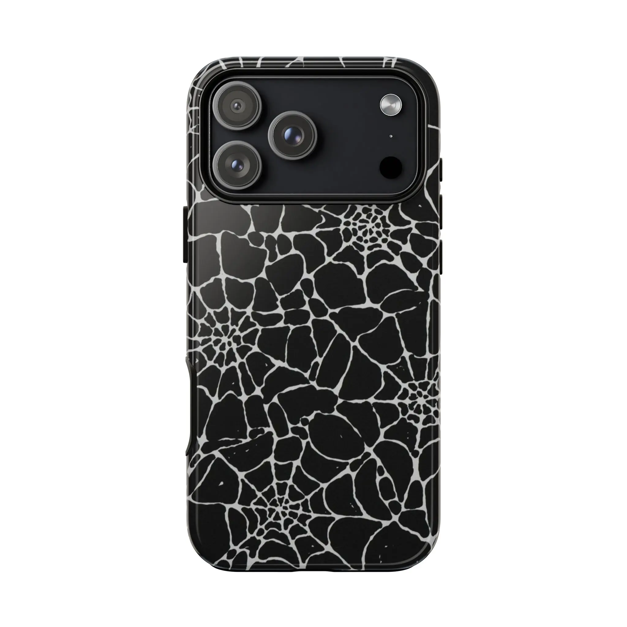 Black Spider Web Phone Cas, Gothic Aesthetic Black & White Shockproof Protective Cover for ip and ss, gift for her for him