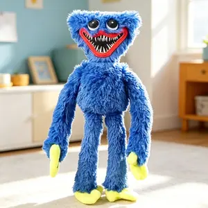40cm Huggy Wuggy Poppy Playtime Plush Doll, Ultra Soft Huggable Stuffed Animal Companion Toy, Perfect Birthday & Holiday Gift for Kids and Horror Game Fans