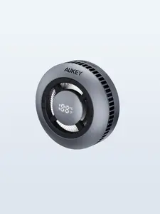 AUKEY MagFusion GameFrost LC-G10 Qi2 15W Wireless Charging Pad with Active Cooling System Adjustable Lighting & Real-Time Temperature Monitoring for iPhone 17/16/15/14/13/12 Series