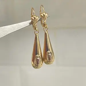 18k Gold Plated virgen Guadalupe Earring
