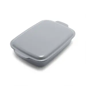GreenPan Premiere Ovenware Ceramic Nonstick Rectangular Pan 13"x9" with Lid Gray