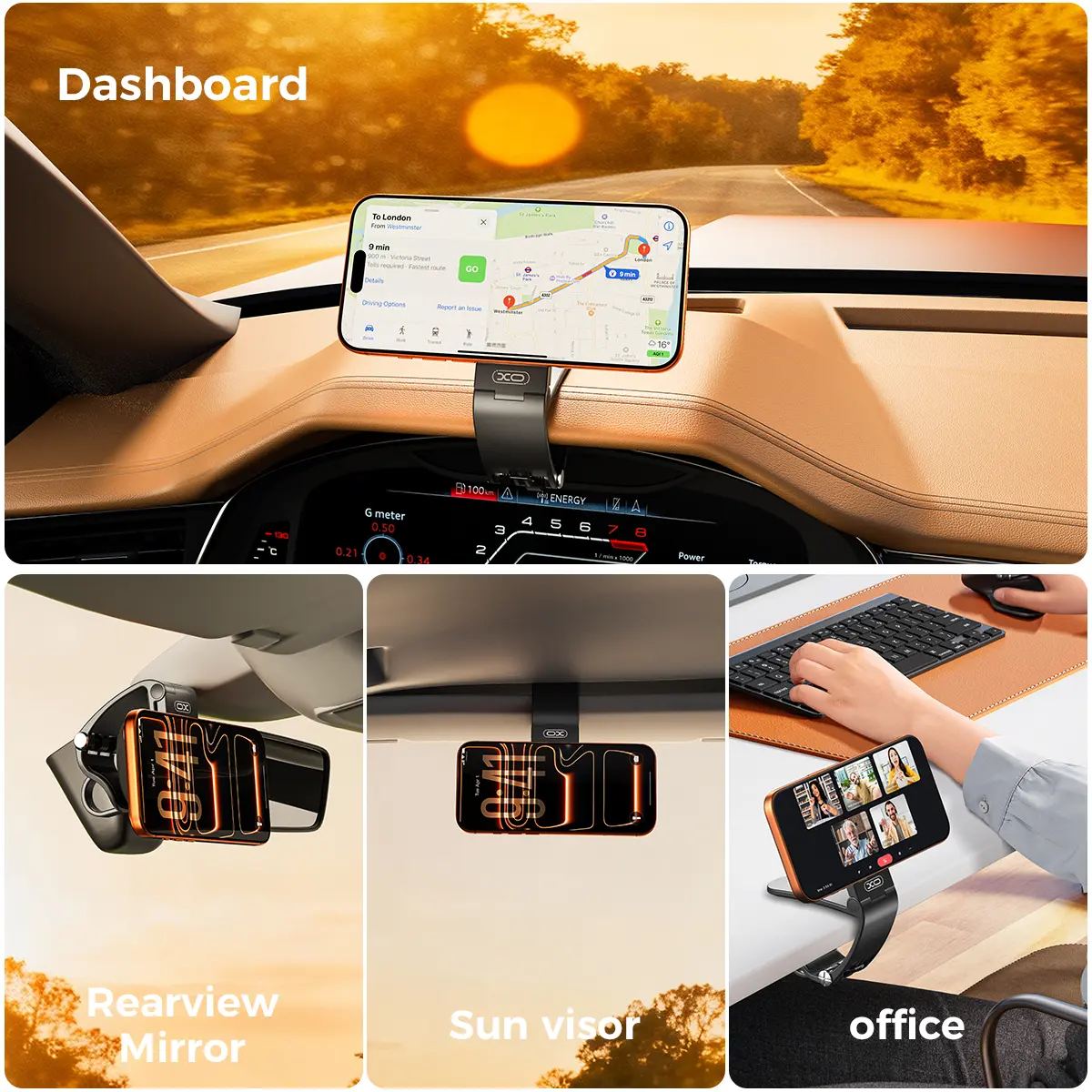 Multiple uses for magnetic phone holder