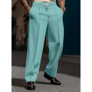 Men'S Trousers Loose Casual Straight Cut Simple Comfortable Daily Fashion Basic Model