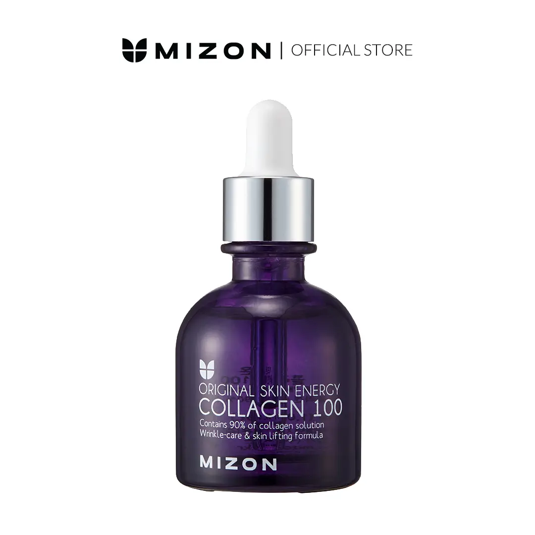 MIZON Collagen 100 Ampoule – Korean Anti-Aging Serum with Marine Collagen & Peptides (1.01 fl oz) | Firming, Hydrating & Elasticity Booster