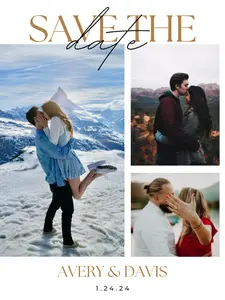 Save The Date Wedding Magnets - Fully Customizable, 3x5, 4x6, 5x7 or Custom Website Pricing, Romantic Decorative Design Photo