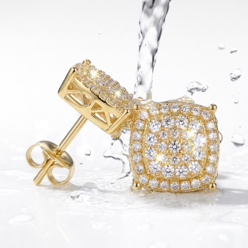 2026 TREND ALERT] Hip Hop Oversized 12mmFull Pave Stud Earrings I Micro Pave AAA ZirconLuxury Geometric Square | Unisex Jewelry forMen & Women