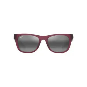 Maui Jim Kaulike Sunglasses 687-09 Matte Transparent Fuchsia Frame Neutral Grey Lenses