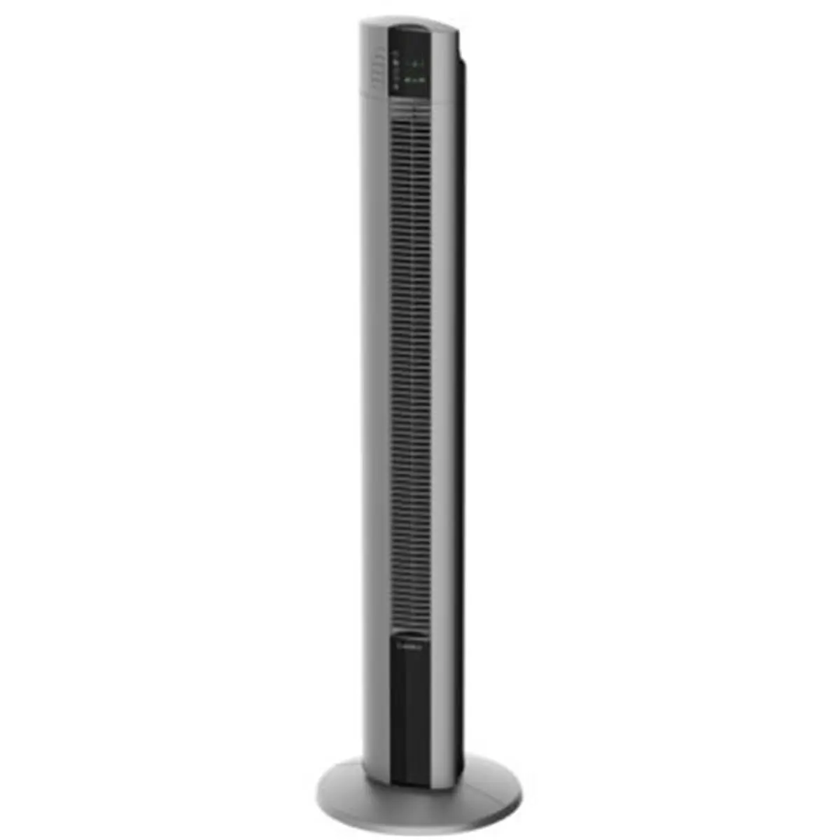 Lasko T48314 Corded Performance Tower Fan - Grey Built-in Remote Control with On-Board Storage, 3 Quiet Speed Settings, Oscillation, Auto Power Shutdown Timer, Energy-Saving, Blue Plug, Wind Chill Effect, 12.5" L x 12.5" W x 47.5" H (47.5" Height)