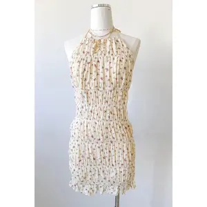Backless Knit Halter Dress