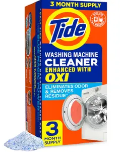 Tide Washer Machine Cleaner with Oxi for Front and Top Loader, Deep Cleaning Odor Eliminator, 3 Month Supply Household Multicolor