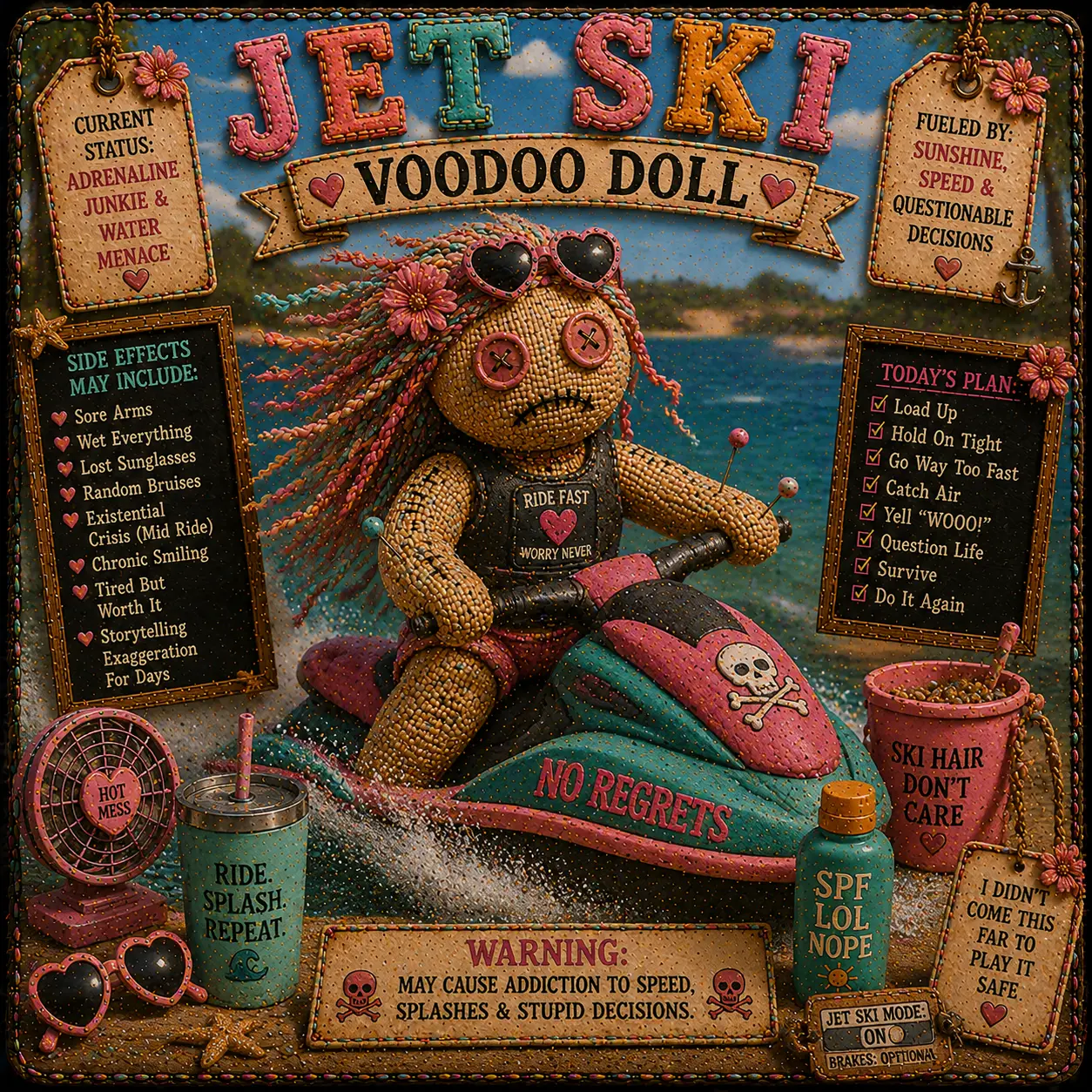 jet ski voodoo doll magnet