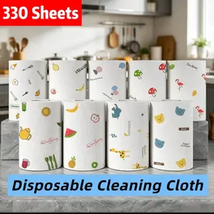 330pcs Thick Kitchen Cleaning Cloths, Disposable Dish Towels, Kitchen Wipes, Oil Absorbent, Water Sucking, Grease Remover, Ideal for Kitchen Use