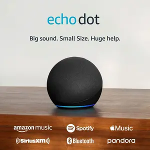 Amazon Echo Dot (Newest Model), Vibrant Sounding Alexa Speaker, Great for Bedrooms, Dining Rooms and Offices, Charcoal.