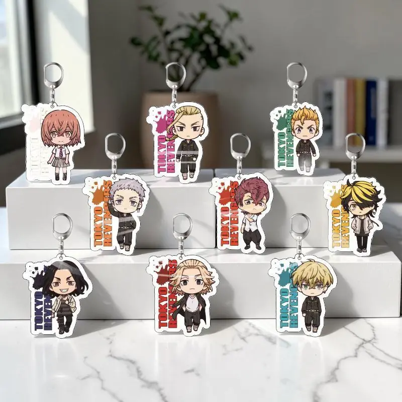 Revengers  Chibi Street Crew Acrylic Keychain – Kawaii Anime Style Backpack Charm