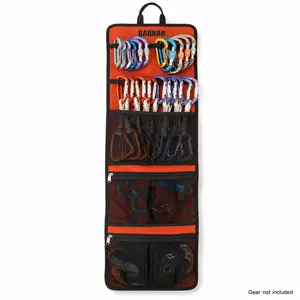 "Roll-Up Storage Bag for Climbing Gear, Car Trunk, and Travel – Multi-Pocket Organizer Bag for Quick Access, Durable Nylon, Compact Carry, Outdoor Camping and Tool Storage"