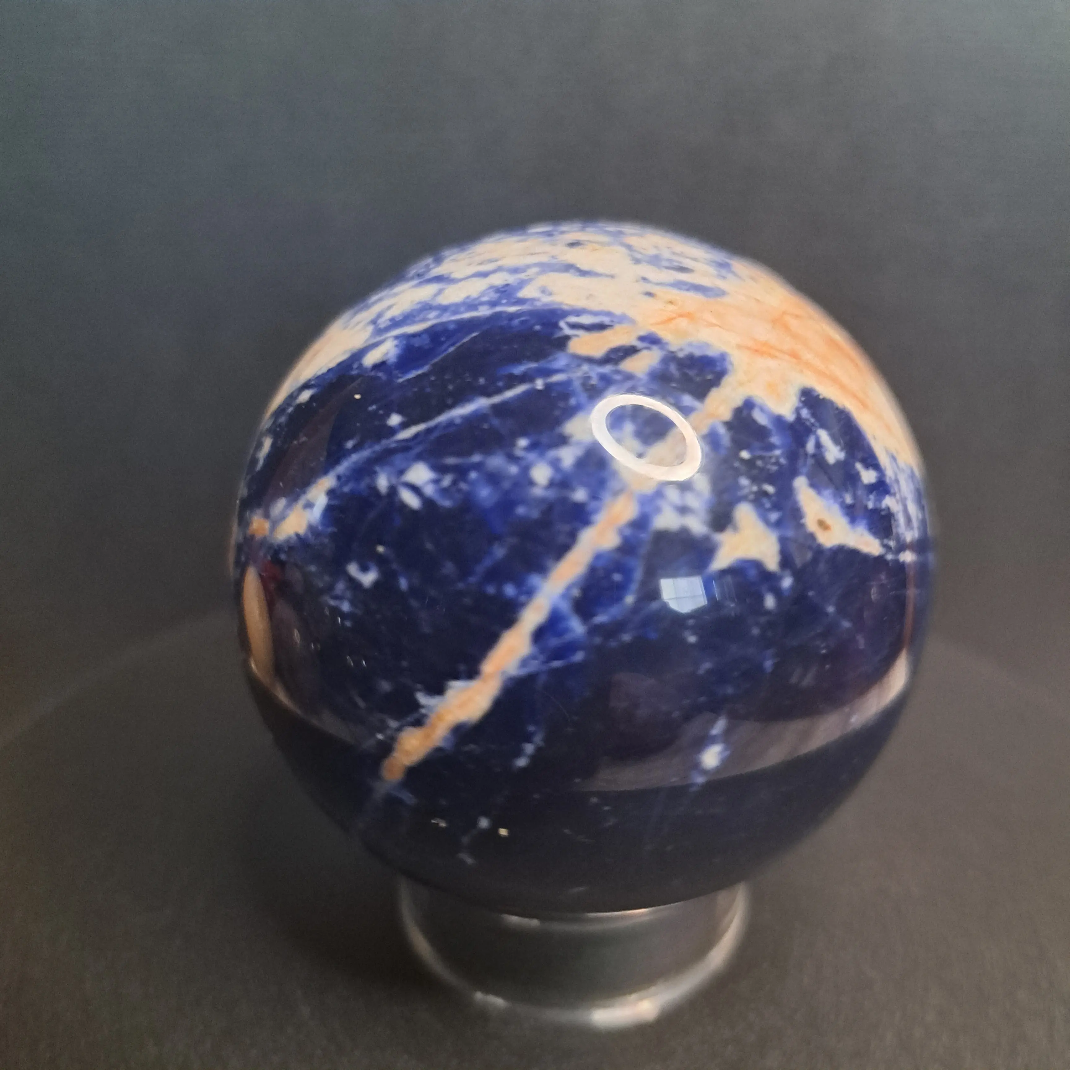 2.10-Inch Azure Harmony: Sodalite Sphere - Dive into Tranquil Depths