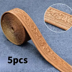5Pcs 3D Self-Adhesive Waterproof Foam Decor Strip, 8X230cm Each, Foldable Multiple Colors, Peel and Stick, Wallpaper Border Baseboard, Must-Have Home Decor.