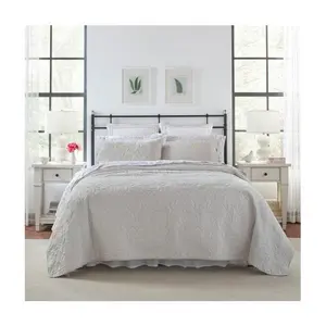 Laura Ashley Felicity Grey Full Queen Quilt-Sham Set