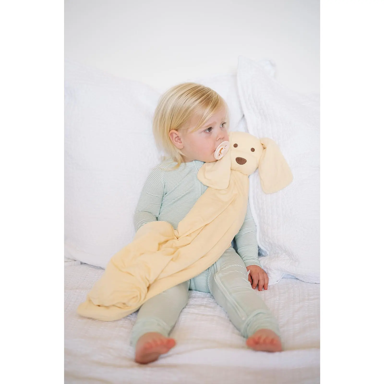 Buttercup Dog Lovey + Paci clip holder