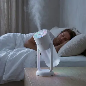 Portable Mini Starry Sky Projector Humidifier - 260ml Cool Mist USB Humidifier with Night Light for Baby Bedroom/Travel/Office/March Madness/Spring Break - 2 Mist Modes & Ultra-Quiet