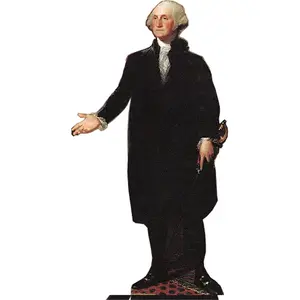 212 MAIN George Washington Historical Figure 72-in Corrugated Cardboard Stand-Up Cutout - Wall-Mountable Home Decor, Decoration Supply