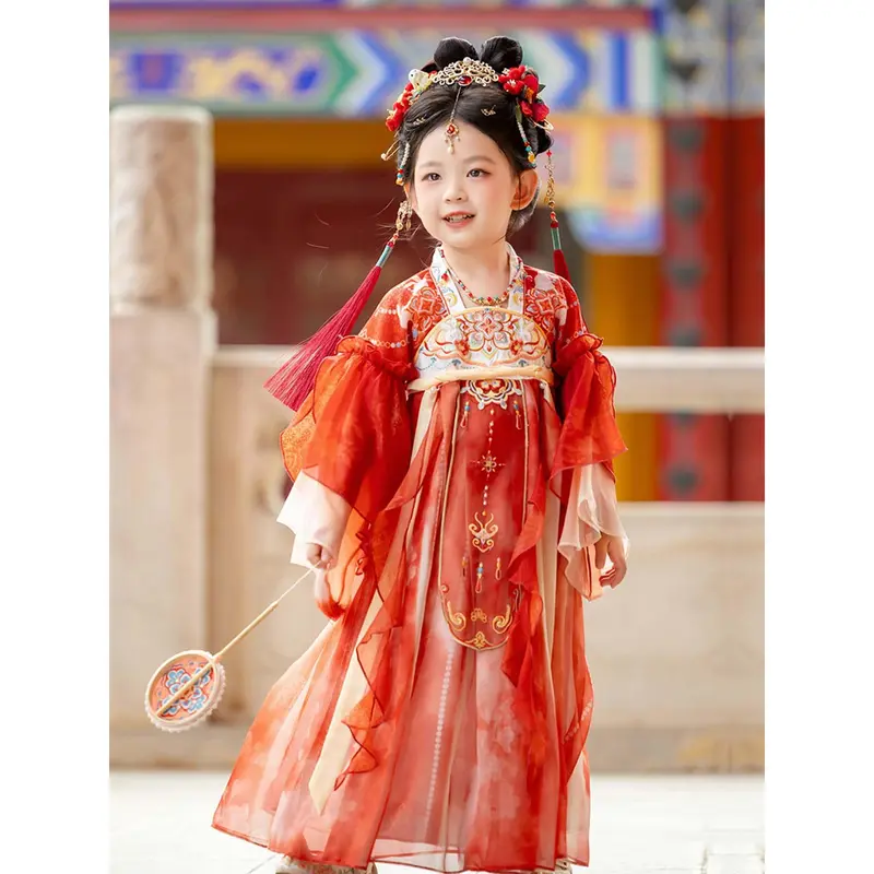 Girls' Hanfu Chinese Traditional Clothing Children's Etherea - TikTok Shop