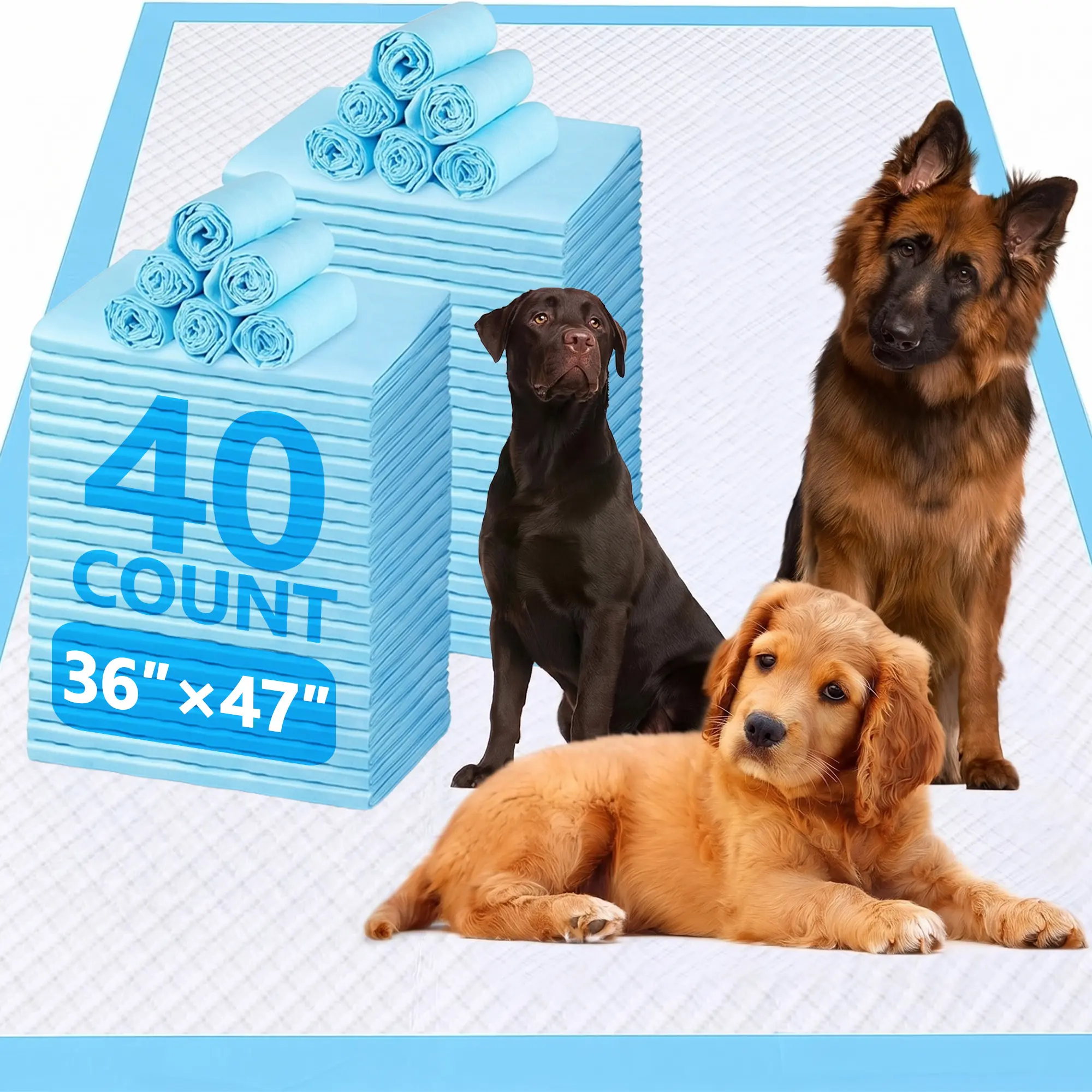 40 Count 36" x 47" Dog Training Pads for Pets - Ideal for Training and Comfort