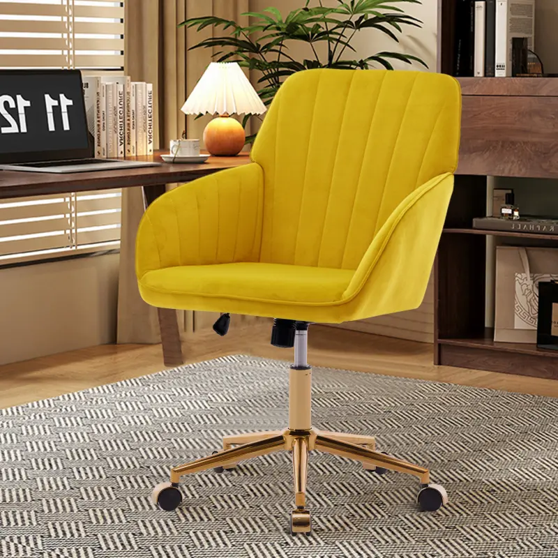 【Bellemave】Adjustable Office Chair, Home Bedroom, Ergonomic Swivel Chair, Backrest Seat, Comfortable for Long Sitting