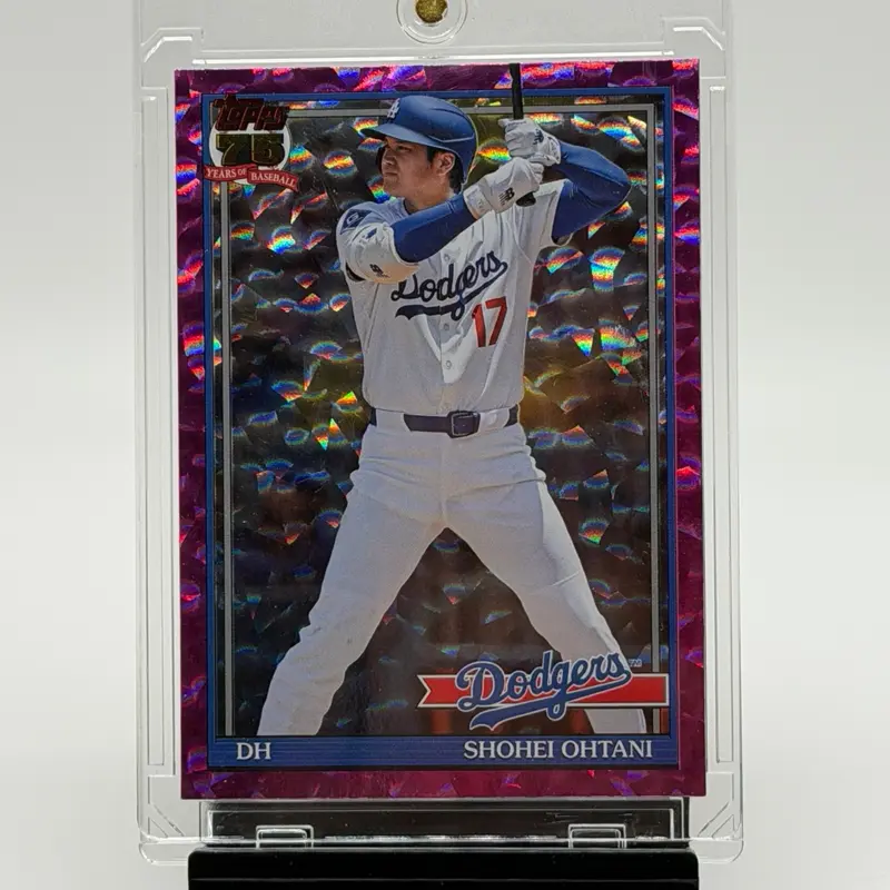 Shohei Ohtani 2026 Topps Series 1 Pink Crackle Foil – Dodgers