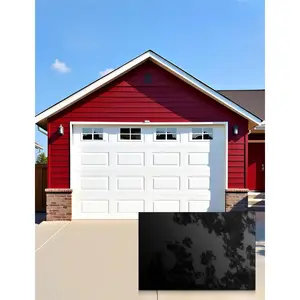 Garage Door Windows, 16 count Glossy Faux Window Panels for Steel or Iron 1  Garage Doors, Decorative Alternative to Real Garage Windows, 6 x 4 in, Easy DIY Install, Black