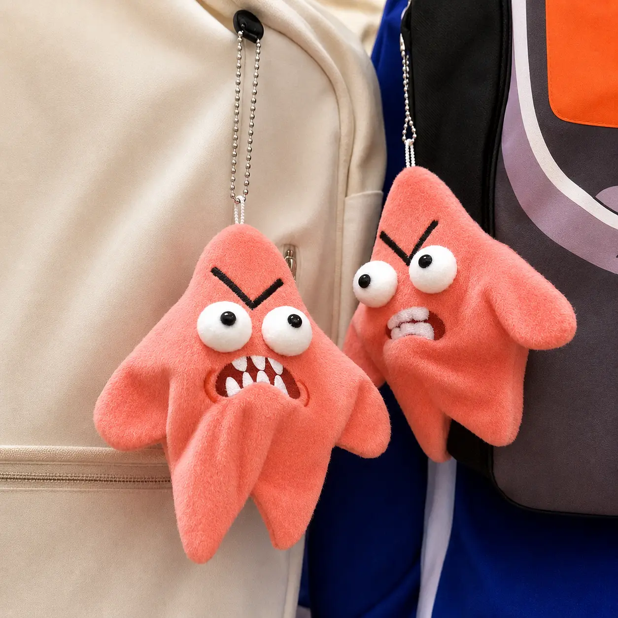 Fun Movable Starfish Plush Toy - Cute Cartoon Starfish Doll Pendant, Rechargeable, Must-Have Holiday Surprise Prop, Perfect Christmas Gift