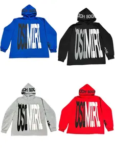OSIMIRI Winter Outfit Hip-Hop Style HoodedSweatshirtLoose Fit Hoodies for Men Leisure Essential AlphaBetfoamY2K Streetwear Christmas Gifts Casual PulloverSportswearTops Clothes Menswear Sporty
