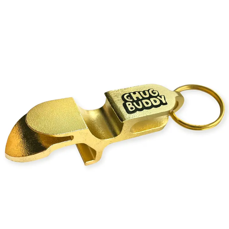 Chug Buddy Shotgun Tool Metal Can Opener Keychain - Shotgun Tool - Shot Gun Tool steel 4in1 tool - parties tailgating gift