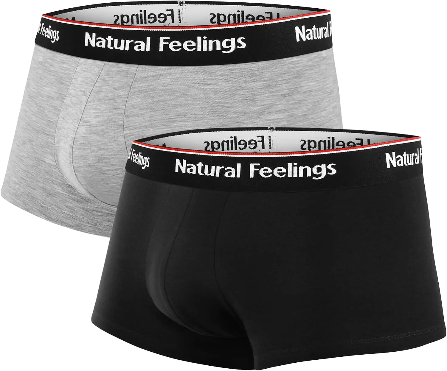 Natural Feelings Plain Classic Underwear Fashion Boxers/Trunks Underwear For Man No Fly 2-6Pack