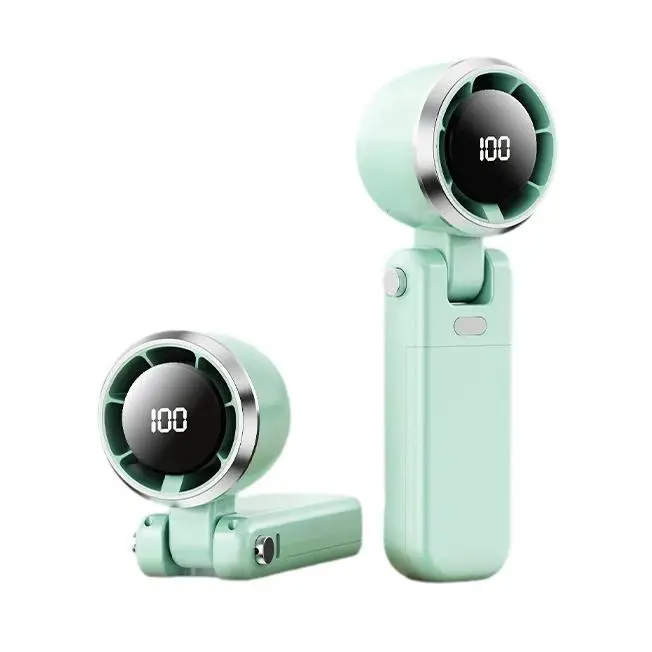 SparkHQ Portable Handheld Turbo Fan, 5 Speeds, <36dB, 4000mAh Battery Operated, Up to 10 Working Hours, 3 IN 1 Hand Fan Rechargeable with Air Turbo Te