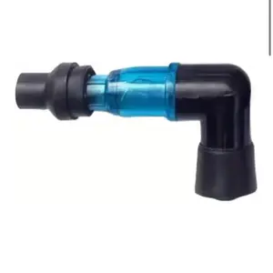 BLUE Flashing Light SPARK PLUG CAP Flash Ignition Coil Head for DIRT PIT BIKE MOTORCYCLE ATV STREET BIKE SCOOTER GO KART 50cc 110cc 125cc 150cc 200cc 250cc, Waterproof High-Tension 90 degree