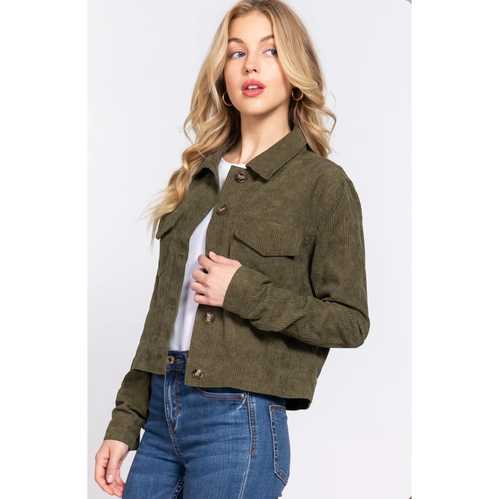 Olive Corduroy Jacket