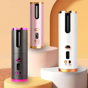 Portable Cordless Automatic Curling Iron, Ceramic Hair Roller for Travel, 6 Temperature Settings, Fast Heating, Essential for Women