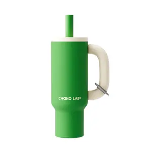 CHaKOLAB Bawang Cup Oasis Green（Ceramic Inner ）1050ml Large Tumbler with Straw & Lid, 316 Stainless Steel, 24-Hour Cold Drink Insulated Cup, Leak-Proof for Car, Gym, Office, Travel
