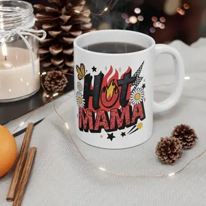 [SALE UP TO 50% + FREE SHIP]  Hot Mama Ceramic Mug, Mama Mug, Gift For Mom, Mother's Day gift, Mother's Day Ceramic Cup, 11oz and 15oz, hot mama mug, Traveling Mug