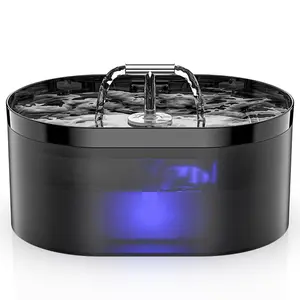 Cat Water Fountain, 2.2L/75oz Pet Water Dispenser, Automatic Water Bowl, Ultra-Quiet, Two Ways of Running Water, Suitable for Dogs and Cats