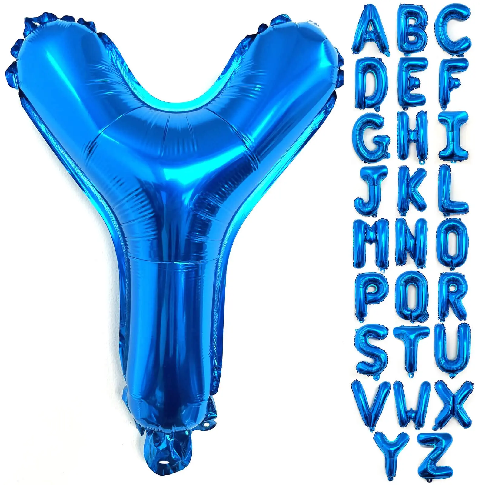 40 Inch Large Blue Letter Y Balloons Big Size Mylar Foil Helium Balloon For Birthday Party Celebration Decorations Alphabet