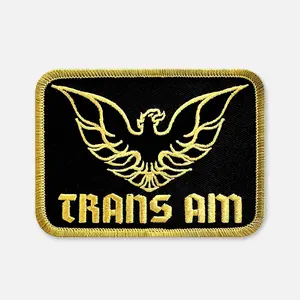 Trans Am Patch - Epic Phoenix Design 4" x 2.75" Heavy Twill Iron On Adhesive Backed with Burly Overlock Stitch Border