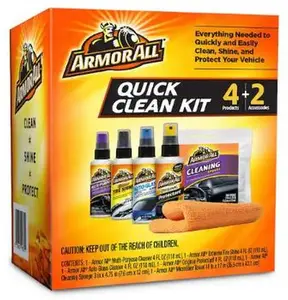 HS19 Quick Clean Kit – 5 Piece Car Cleaning Set buff soap detergent