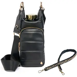 (R)  HydroBag(R) Luxury Vegan Leather, Oprah's Favorite Things 2024, Water Bottle Holder with 2 Straps