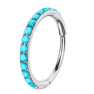 ZEVORIA Titanium Silver Gold Hoop Nose Ring for Women Non Tarnish Septum Piercing Jewelry Trendy Gothic Accessories Minimalist Nose Hoop Earring Hypoallergenic Fall Fashion Mother’s Day Gift