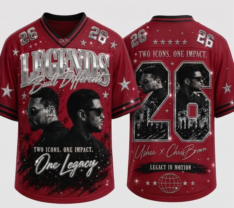 R&B Legends Football Jersey – Concert Fan Shirt, 2026 Tour Fan Apparel, Music Merch Outfit for Men Women