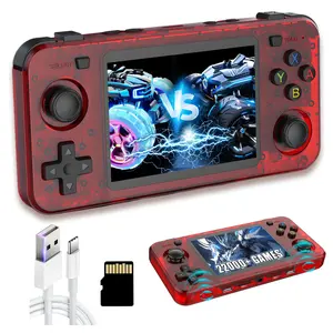 R36h Retro Handheld Game Console, 22000+ Games, 23 Emulators, Dual 8w Speakers, 2500mah Battery, Linux System, 3.5 Inch IPS Screen, 64GB