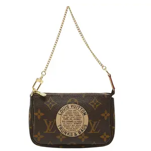 Pre-owned Louis Vuitton Canvas Small Leather Goods Mini Pochette Accessoires Monogram Chain Pouch