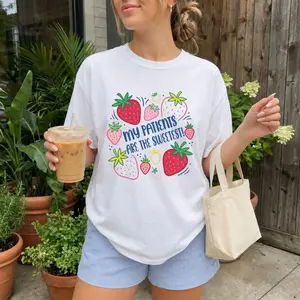 Strawberry Pediatric Nurse Shirt, Peds Nursing T-Shirt, Cute RN Tee, NICU PICU Nurse Shirt, Nurse Appreciation Gift